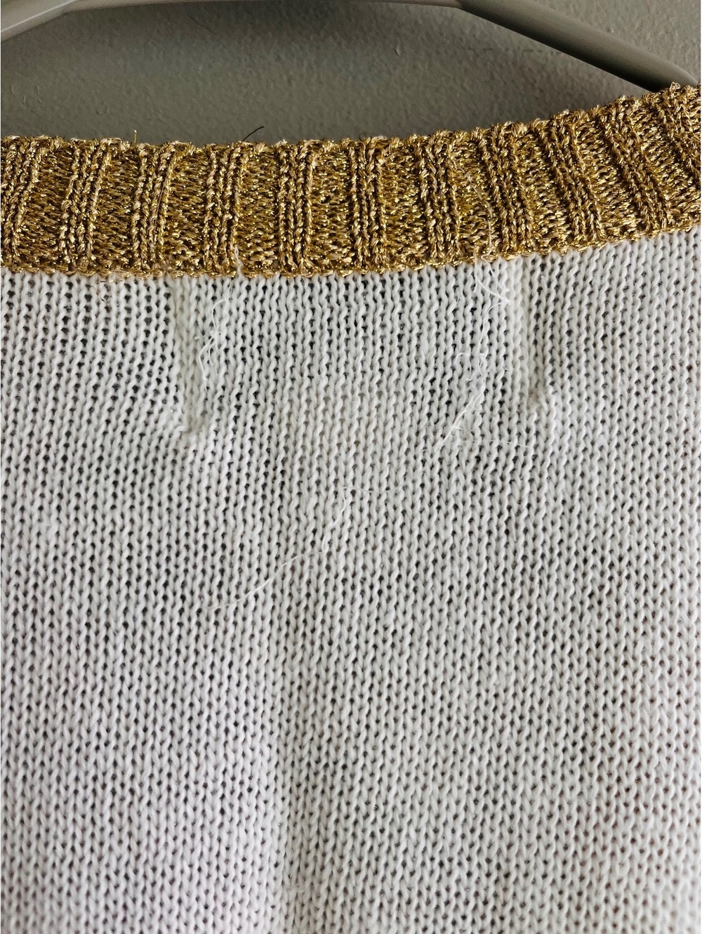 VTG Clyde Cream & Gold Knit Varsity Crest Cardigan Sweater Preppy Old Money - Picture 10 of 10